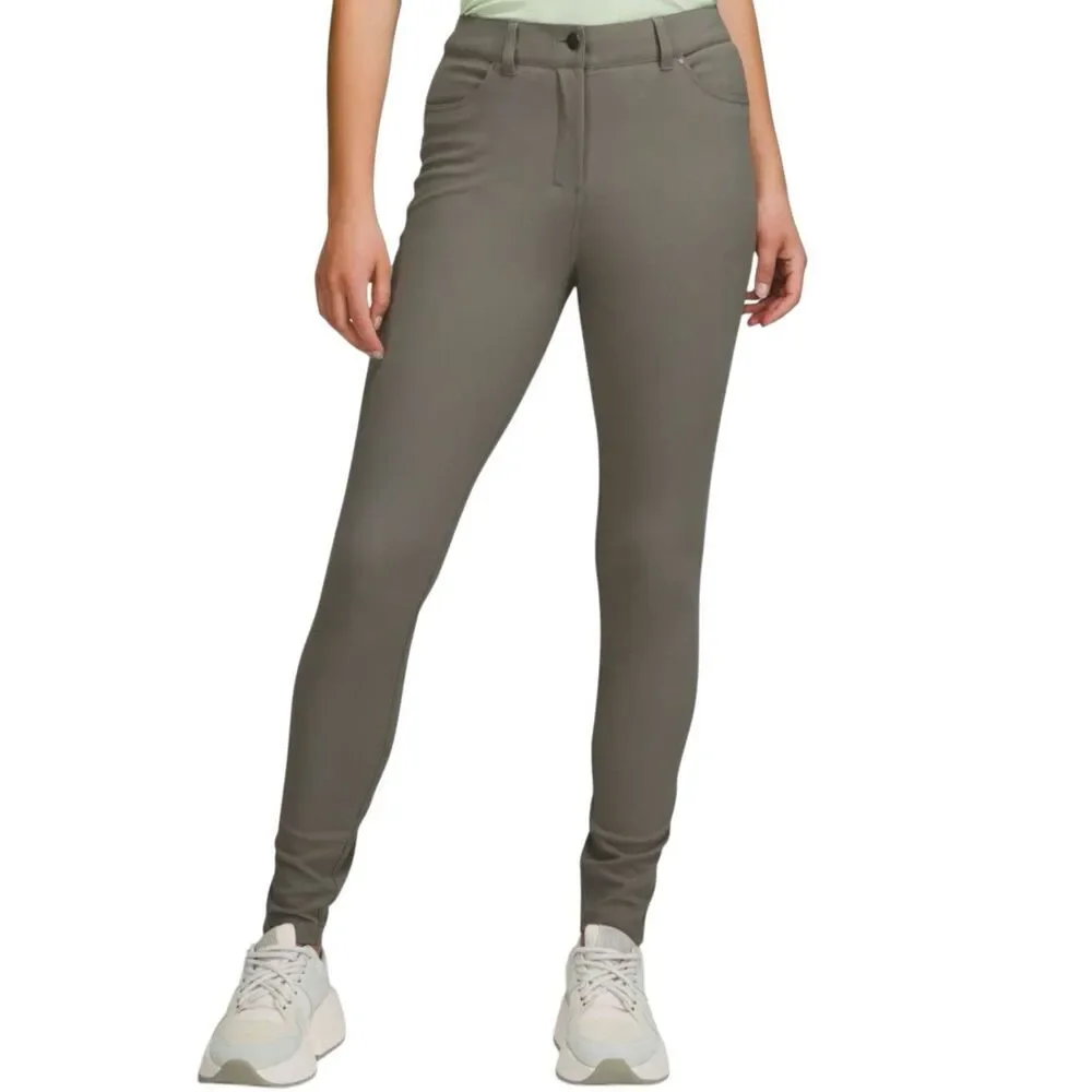 Lululemon City Sleek Slim-Fit 5 Pocket High-Rise Pant Full Length Grey Sage 28